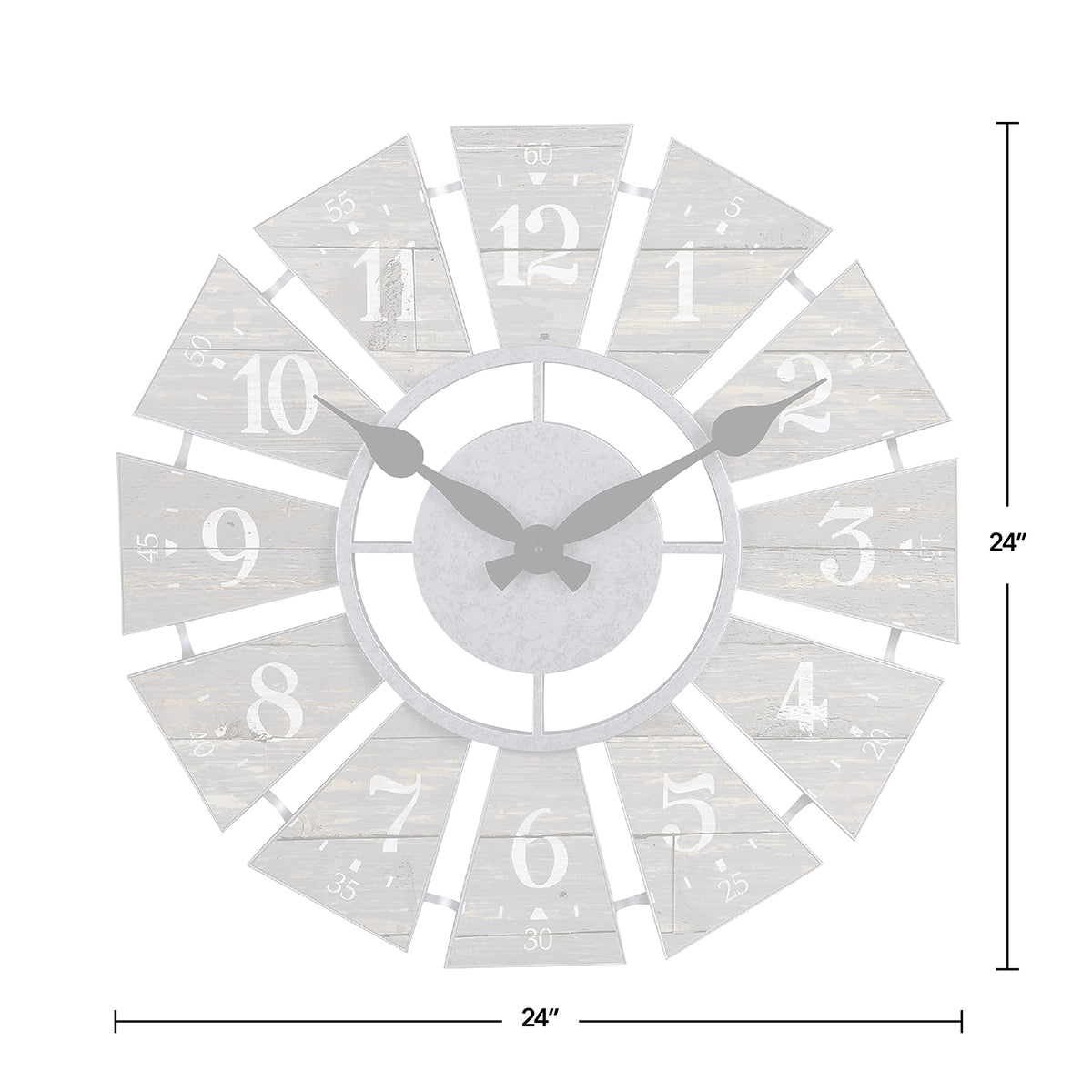 Numeral Farmhouse Windmill Clock