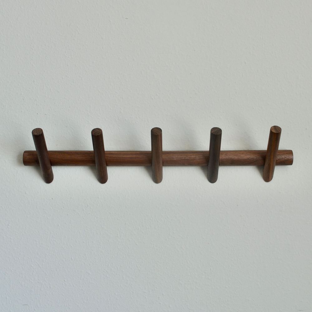 Rattan Weave 4 Hook Wall Decor - One Size