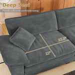Muumblus Modular Sectional Sofa with 2 Ottoman, Oversize U-Shape Couch for Living Room, Modern Corduroy Sleeper Couches and Sofas Sectional, Gray