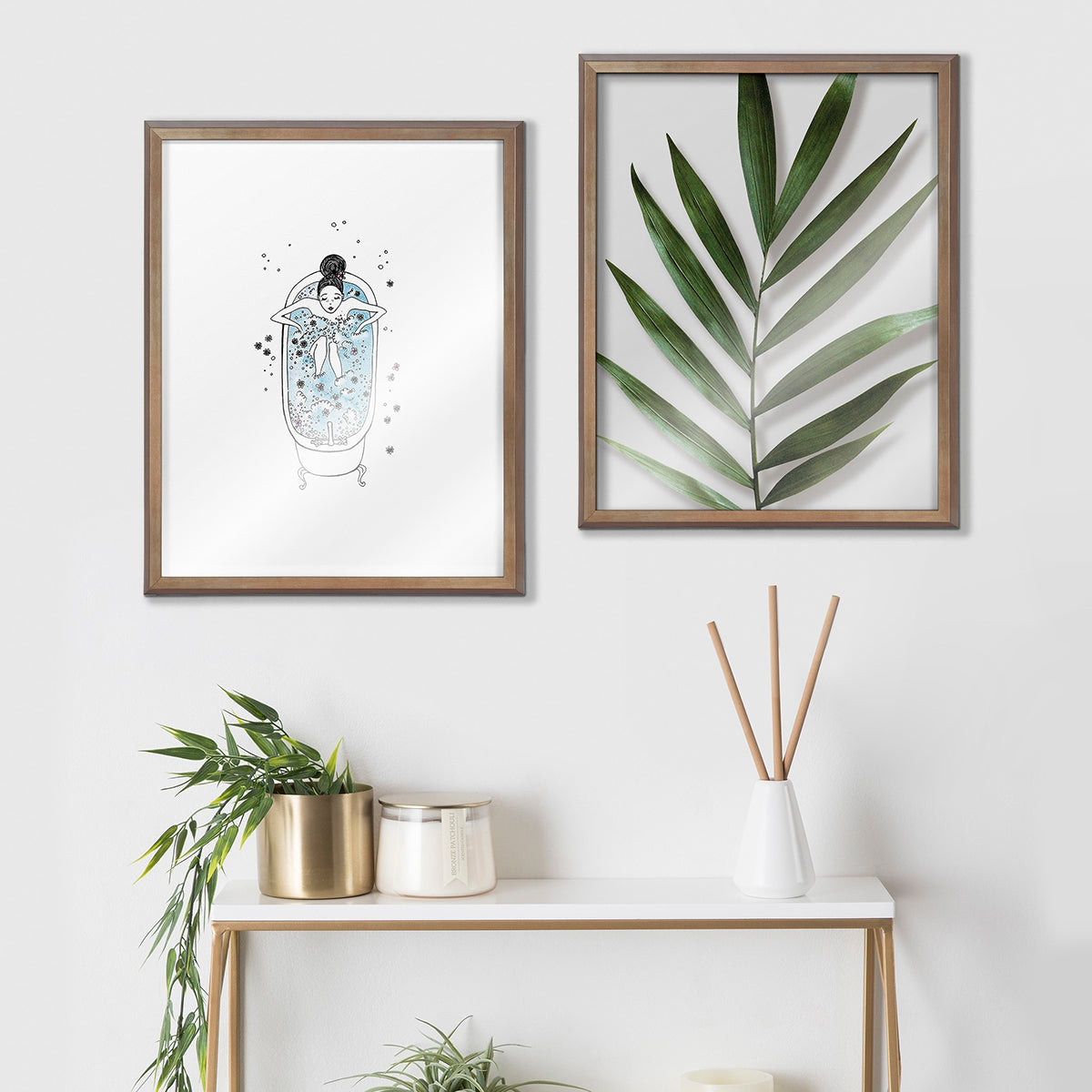 Kate and Laurel Blake Botanical 5F Printed Glass