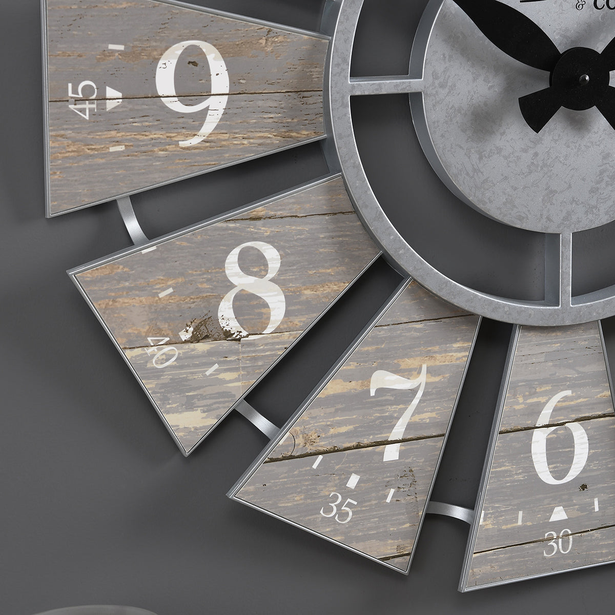 Numeral Farmhouse Windmill Clock