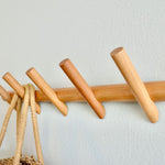 Rattan Weave 4 Hook Wall Decor - One Size