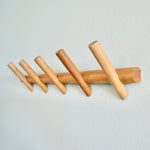Rattan Weave 4 Hook Wall Decor - One Size