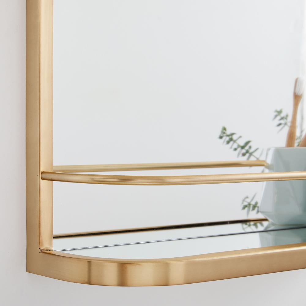 Glitzhome 28"D Deluxe Golden Octagonal Metal Glass Wall Mirror - 28"