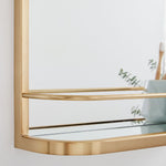 Glitzhome 28"D Deluxe Golden Octagonal Metal Glass Wall Mirror - 28"